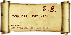 Pospisil Ezékiel névjegykártya